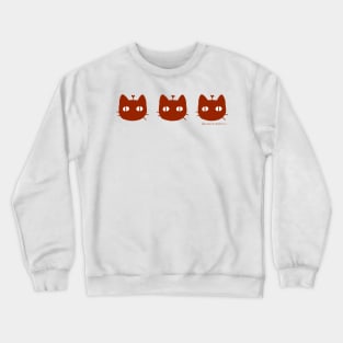 3 Pink Kitty in Red by Sunnie Meowtlu Crewneck Sweatshirt